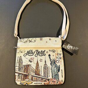 NWT TianTian New York Tapestry Crossbody Bag Purse